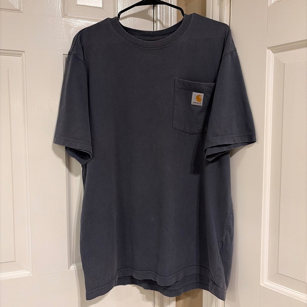 Carhartt Mens Loose Fit K87 Pocket T-Shirt Gray Medium Workwear Cotton Tee